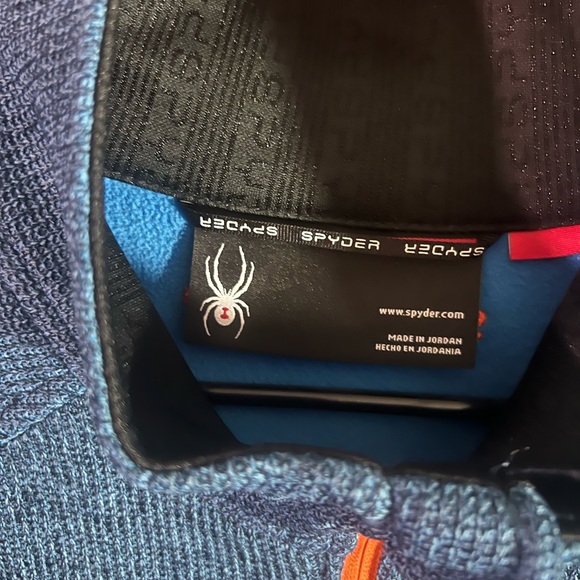 Spyder Mens Large Blue and Orange Zip Coat. - Picture 4 of 5